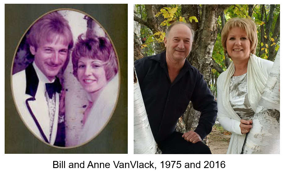 Bill and Anne VanVlack 1975 and 2016
