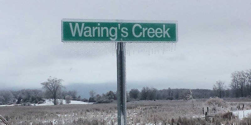 Waring's Creek on an icy morning